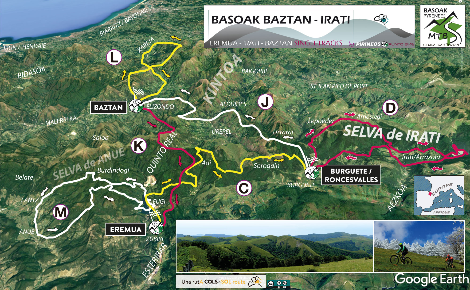 Basoak-Baztan-Irati-MTB-map