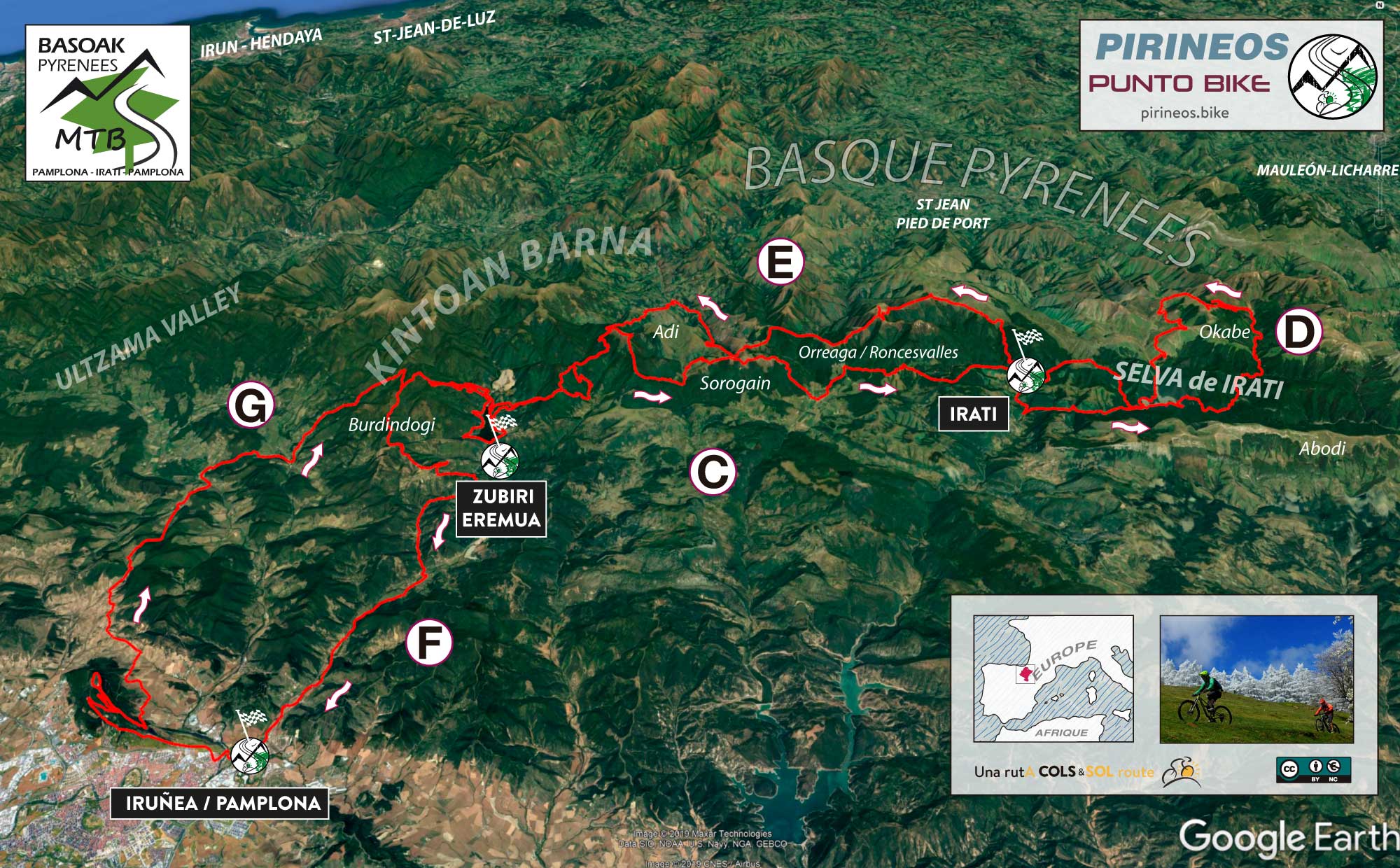 Basoak-Pamplona-Irati-MTB-Map