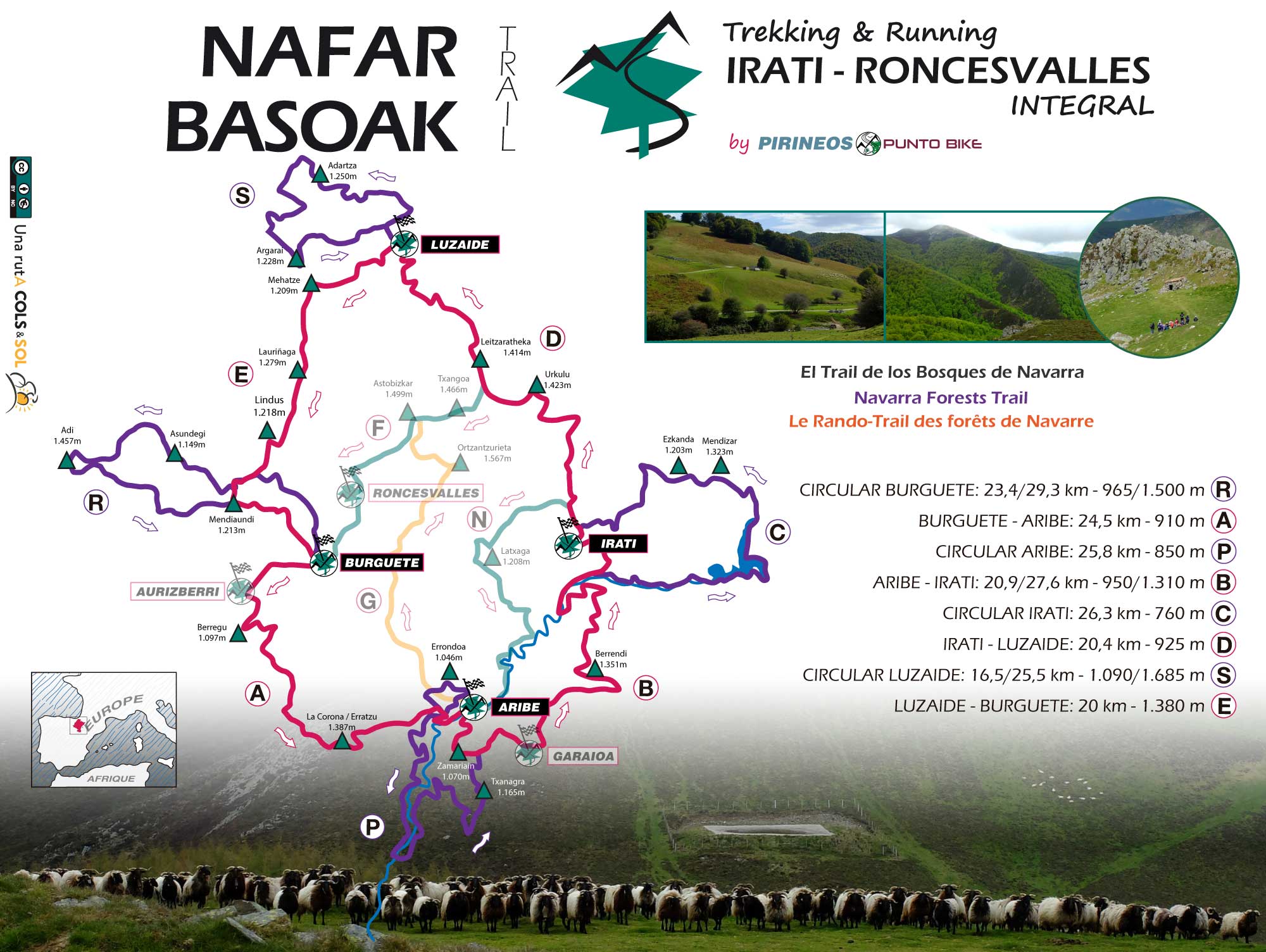 Map of route Nafar Basoak Trail Integral desktop