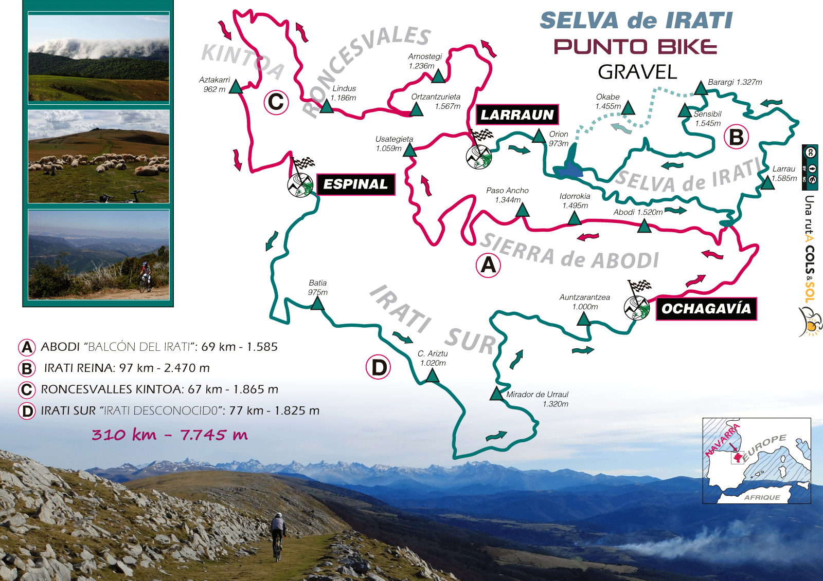 Mapa-Selva-de-Irati-Gravel-Pirineos-PUNTO-BIKE